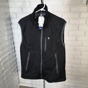 NWT Little Donkey Andy Men's Size XL Full Zip Black w/ Grey Ultra Light Vest